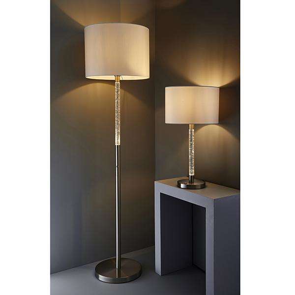 Armstrong Lighting:Andromeda Satin Chrome Base Floor Lamp